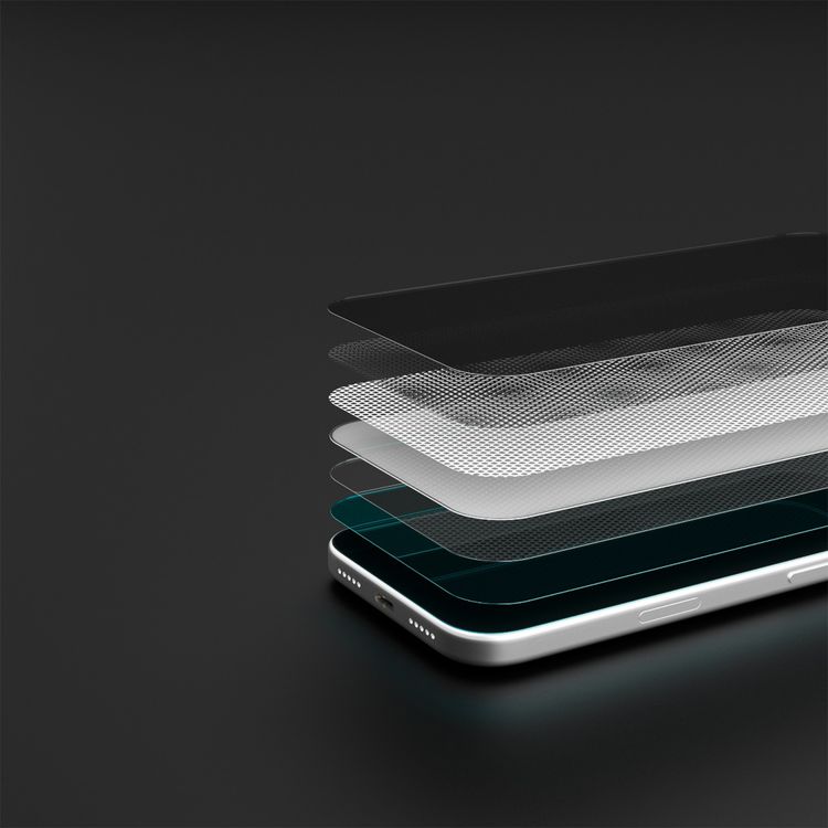 Levelo ArmorX 3D Privacy Screen Protector with 9H Hardness for iPhone 17 Pro Max, Oleophobic Coating, Anti-Scratch, Anti-Fingerprint, High-Definition PET Layer, High-Performance Optical Adhesive, Impact-Resistant Silicone Layer, Drop-Tested - Black