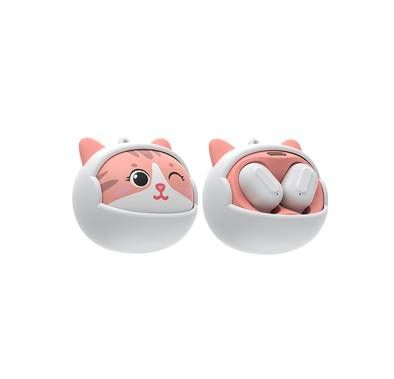 Green Lion  Kitty Beats True Wireless Earbuds with  3 Cus...