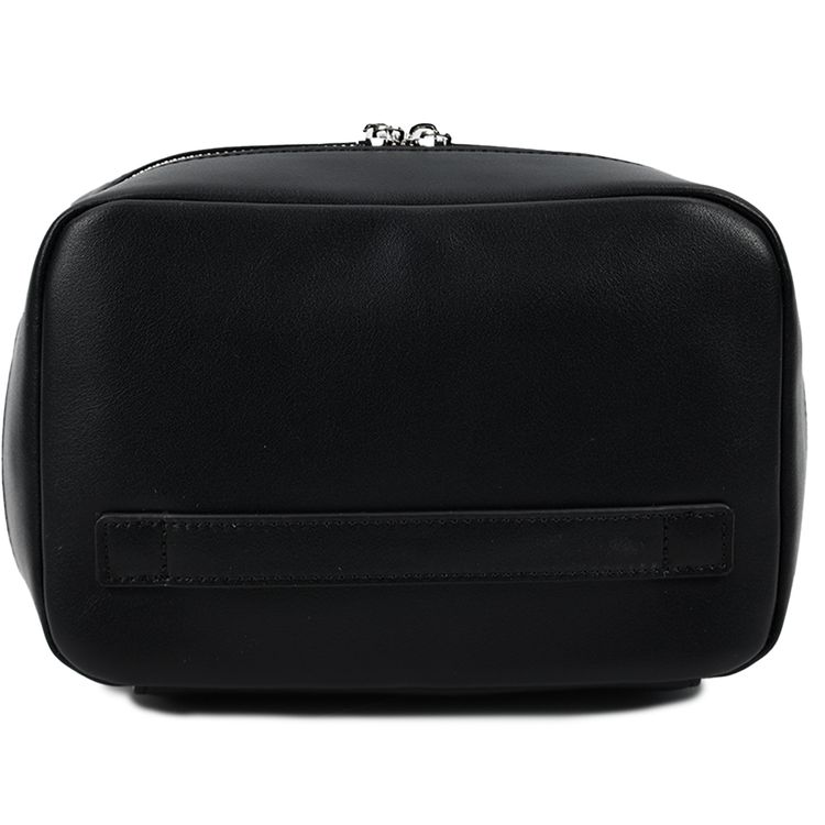 Levelo Pochette Pouch with Mesh Pocket, Built-in Grip Handle, PU Leather Finish & Durable Material, Ample Space, Multiple Compartments, Elastic Strap - Black