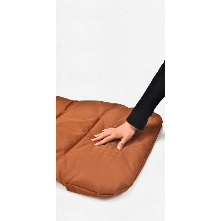 Porodo Lifestyle Camping Foldable Chair with 150kg Load Capacity, Aluminum Frame + 600D Oxford Cloth + Beech Wood Material - Brown