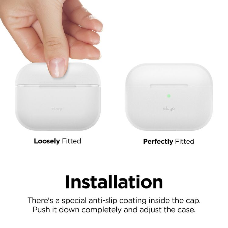 Elago Basic Slim Case for Apple Airpods Pro - Night Glow Blue