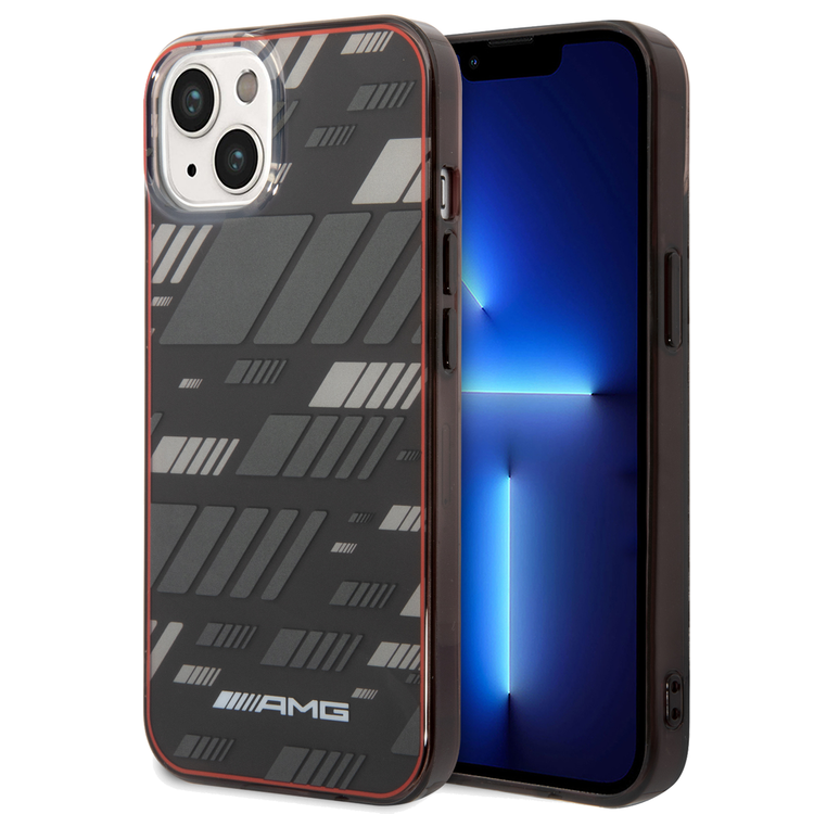 AMG Transparent Double Layer Case Expressive Graphic Design iPhone 14 Plus Compatibility - Black
