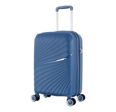 H.T Luggage Bag, Hard Case Polypropylene (PP) Material, Expandable, Telescopic Handle, Scratch Resistant, TSA Lock, Small Case Size - Teal