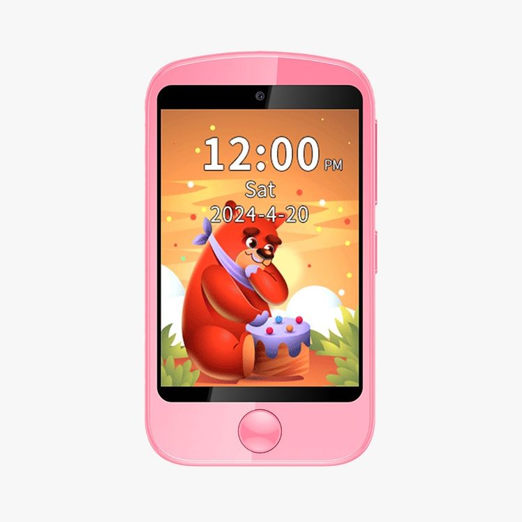 Porodo Kids 4G Smart Phone, 700mAh Battery Capacity, 24 Hours Normal Usage, 48 Hours Standby Time, SOS Calling, 2.8" Screen Size - Pink