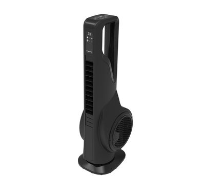 Porodo Lifestyle CoolBreeze 70W Smart Tower Fan with Aromatherapy & Air Purification, 45dB Low Noise Level, 12 m/s Wind Speed, Automatic Oscillation, 230V Rated Voltage, Night Light & Timer - Black