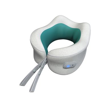 Porodo Travel Pillow 360 Massager with Breathable & Washable Cover, 9 Hours Working Time, 2000mAh Battery Capacity, 15 Minutes Timer, 180° Flexible - Gray
