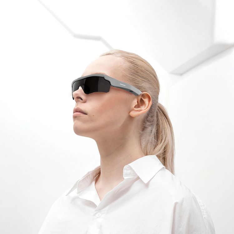 Porodo Lifestyle Dynamiq Smart Sunglasses with Built-in Microphone, 8 Hours Playtime, Magnetic Charging Interface, UV400 Protection, Bluetooth Version 5.4, 10-15m Transmission Range, 145mAh Battery Capacity, IPX4 Water Resistance Level, Voice Control, Dual Stereo Speakers - Gray / Black