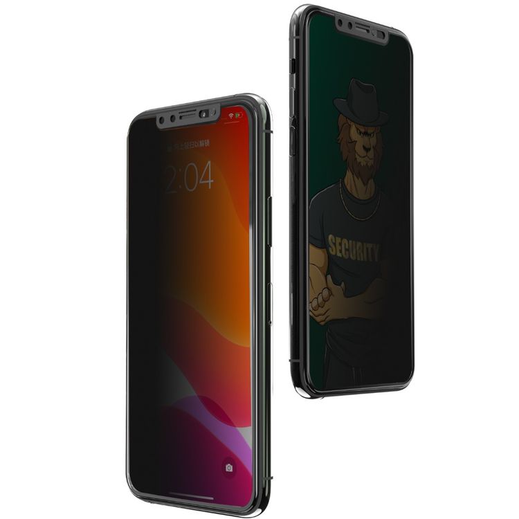 واقي شاشة زجاجي للخصوصية 3D Security Pro لهاتف iPhone 12 (5.4 بوصة) باللون الأسود من Green Lion