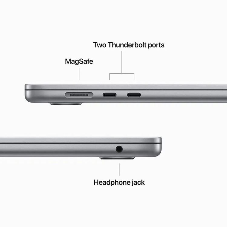 Apple MacBook Air 15-inch M2 chip 8-core CPU, 10-core GPU, 512GB, 8GB (Arabic/English) - Space Gray