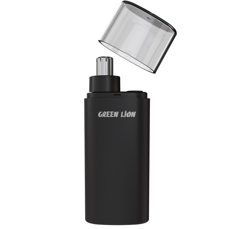 Green Lion Nose Pro Nose & Ear Trimmer with 2 Speed Settings, 360° Rotating Head, Detachable Cutter, 150mAh Battery, 100 Minutes Working Time & 90 Minutes Charging Time, Safety Protection - Black