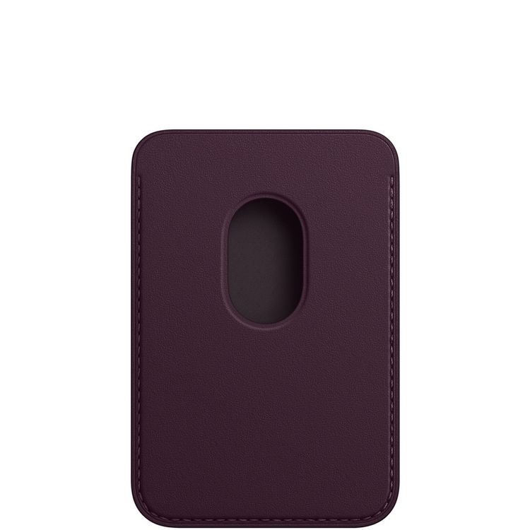 Apple Leather Wallet with MagSafe Compatible for iPhone - Dark Cherry