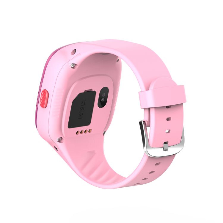 Porodo Kids 4G Smartwatch with Video Calling, 2 MP Camera, IP65 Water Resistant, iOS & Android Compatibility, 800mAh Battery - Pink