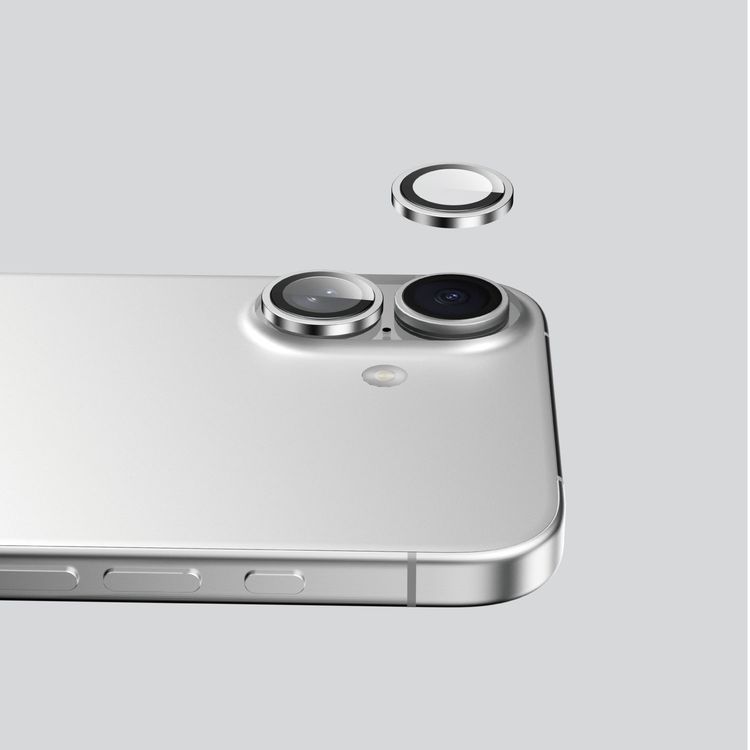 Green Lion HD Plus Camera Lens for iPhone 16 & 16 Plus, Anti-Glare Coating, Anti Scratch, Nano Absorbing, Anti-Fingerprint, Full Coverage, High Transparency - White