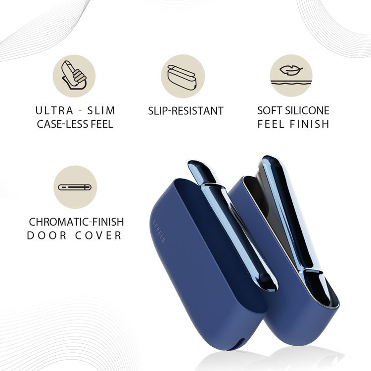 حافظة سيليكون Levelo Iris Pro لجهاز IQOS ILUMA 2023، مقاومة للانزلاق، بلمسة نهائية ناعمة من السيليكون، مقاومة للصدمات والماء والغبار، بغطاء باب بلاستيكي نهائي، نحيفة جداً.