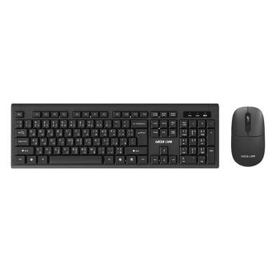 Green Lion GKM-200 Wireless Keyboard and Mouse, Slim & Co...