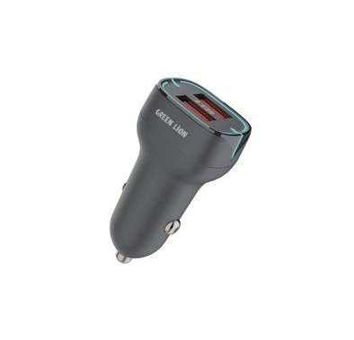 Green Lion Dual Port QC3.0 Car Charger With USB-A To Ligh...