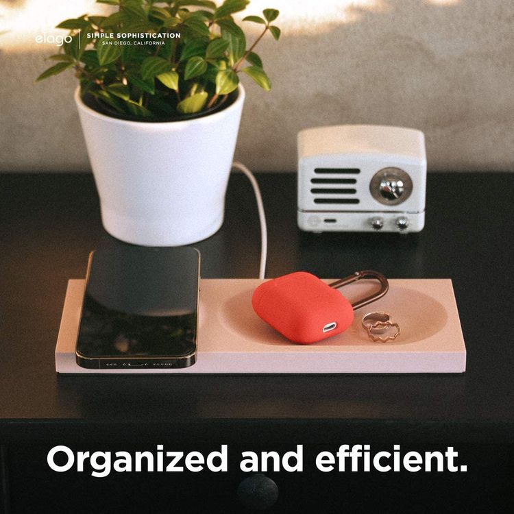 elago Charging Tray with MagSafe Charger Magnetic Wireless Charger Tray, with iPhone 12, Pro, Pro Max, Mini and other Wireless Chargers phones [Magsafe Not Included] Pink Sand