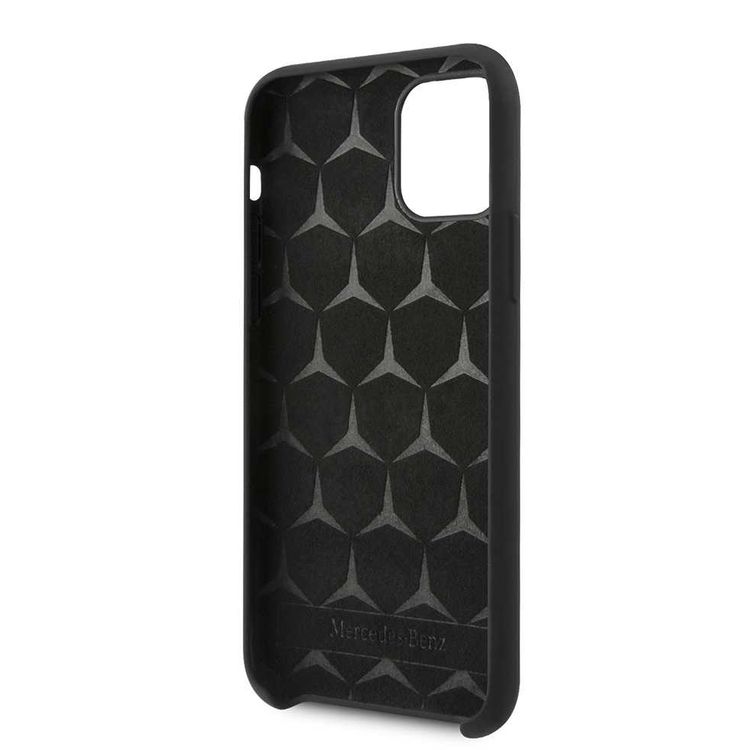 CG MOBILE Mercedes-Benz Liquid Silicone Phone Case for iPhone 11 Officially Licensed - Black