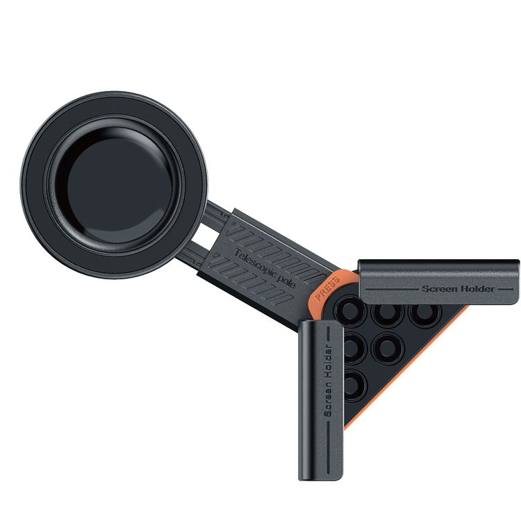 Porodo ClavoMag 360° Adjustable Car Mount, 15mm Screen Thickness, Strong N52 Magnets, Powerful Suction, Quick Installation, -20° - 75°C Operating Temperature - Black