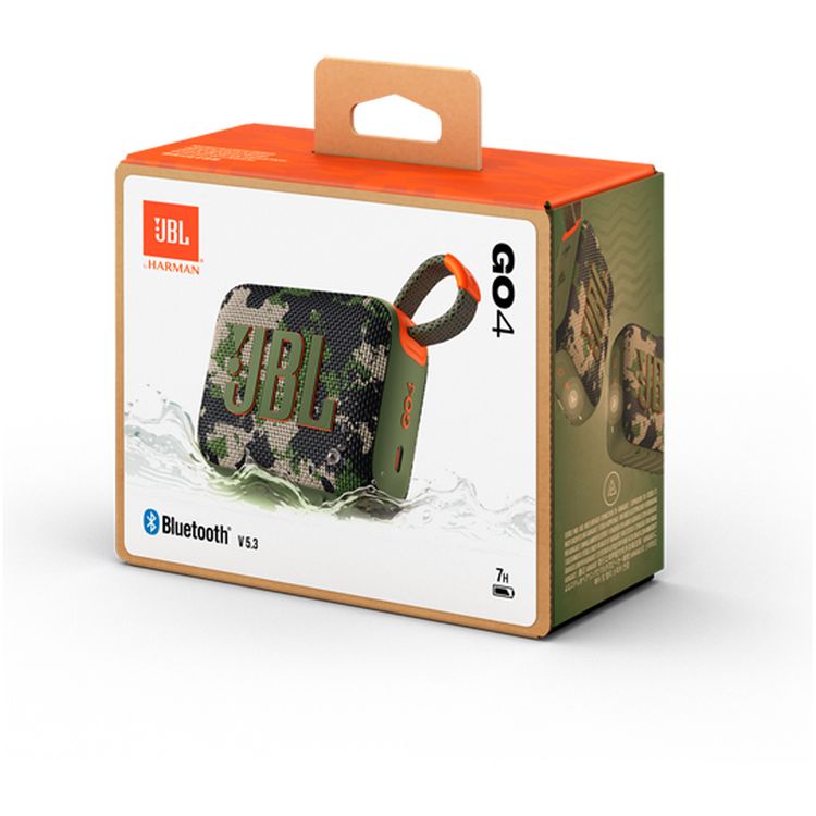 JBL Go4 Portable Wireless Speaker, 7 Hours Music Play Time, Water Proof & Dust Proof, Bluetooth Version 5.3, Rechargeable Battery, Vibrant Color Options, JBL Pro Sound - Squad