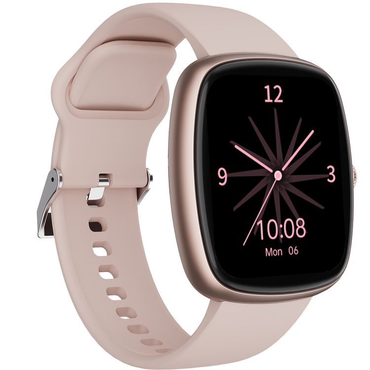Porodo Rony 1.83" Sport Smart Watch with Multiple Sport Modes, Activity Tracker, Sleep Analysis, Up to 6 Days Battery Life, 2 Hours Charging Time, 20 Days Standby Time, 250mAh Battery Capacity, 64MB Flash Memory, Bluetooth Version 5.2, IP67Water Resistance Level - Pink