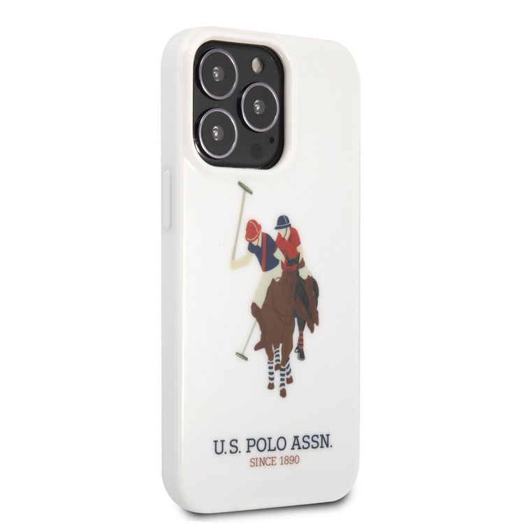 US Polo Assn Full TPU DH Color Logo Case for iPhone 13 Pro ( 6.1 ) - White
