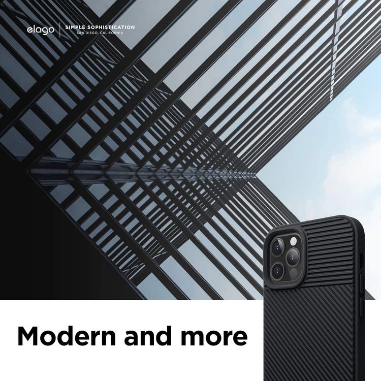 Elago TPU Cushion Case Compatible for iPhone 12/12 Pro (6.1") - Black