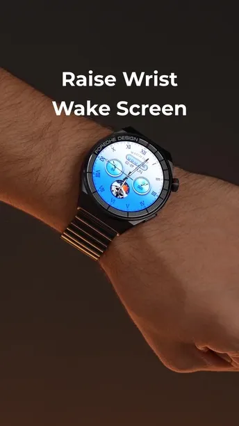 Porodo Zebro Smart Watch Black dial + Black Silicon Strap & Metal starp, Water Resistant, Activity Tracker