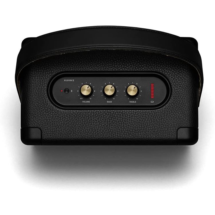 Marshall Kilburn II  Bluetooth Wireless Stereo Speaker, Integrated Rechargeable Lithium-ion Battery, Bluetooth 5.0,  2.5 Hours Charging Time, IPX2 - Black / Brass