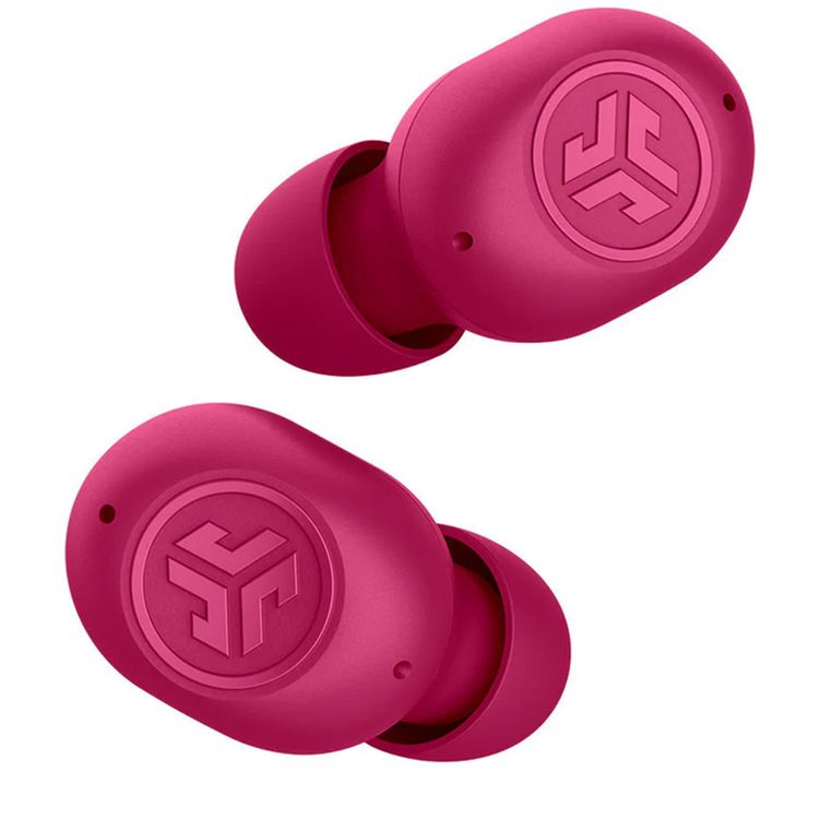 JLab JBuds Mini True Wireless Earbuds, Noise-Canceling, Quick Charge, Splashproof, 15 Minutes of Fast Charging Time, 20 Hours Total Playtime - Pink