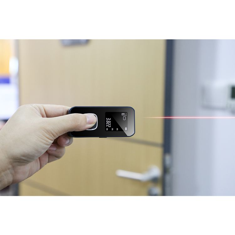Powerology Smart Laser Measurement Tool with Up to 60m Distance Measurement, 370mAh Battery Capacity, Compatible with Meters, Inches & Feet - Blue