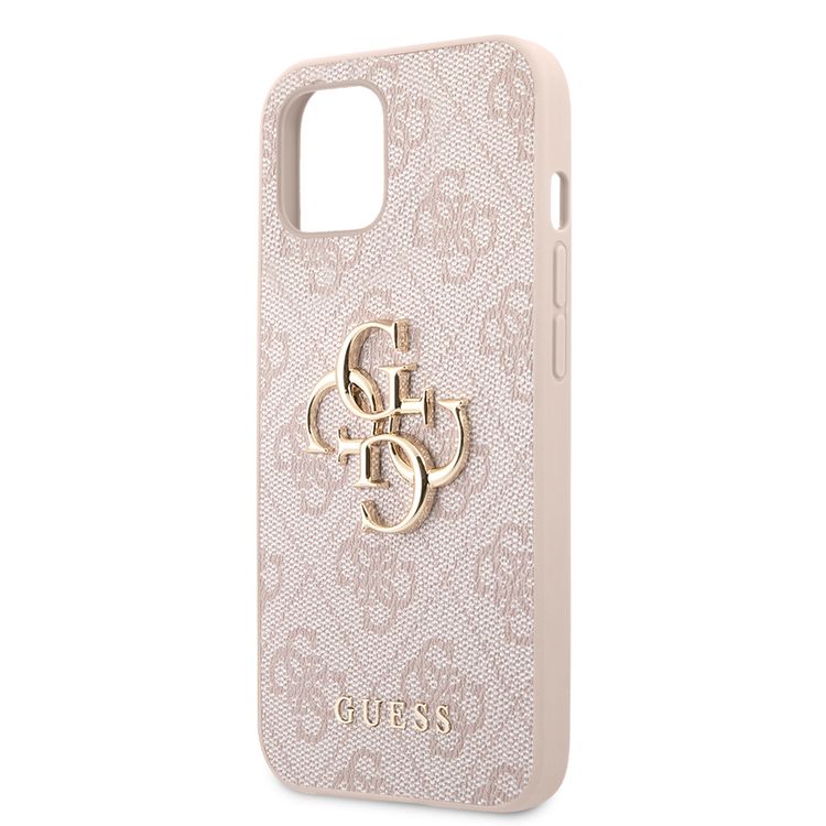 CG MOBILE Guess PU Leather 4G Big Metal Logo Compatible for iPhone 13 (6.1") Anti-Scratch, Easy Access to All Ports, Shock Absorption & Drop Protection