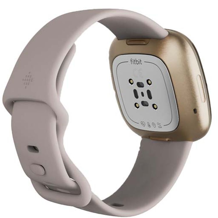 فيتبيت سينس للصحة واللياقة البدنية سوار ساعة ذكية مع نظام تحديد المواقع العالمي (جي بي اس) ، أدوات لصحة القلب ، معدل ضربات القلب على مدار الساعة ، إدارة الإجهاد واتجاهات درجة حرارة الجلد ، مقاومة للماء وتتبع السباحة