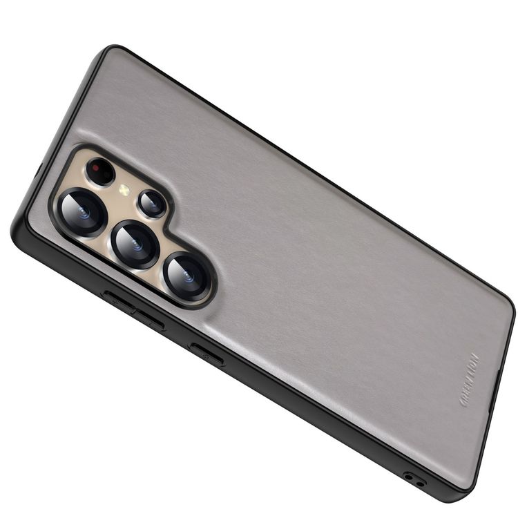 Green Lion Leather Case Samsung Galaxy S25 Ultra, TPU Shockproof Edges, Drop Protection, Comfort Grip, Camera Protection, Precise Cutouts, Anti-Scratch - Titanium