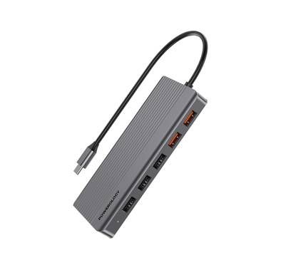 Powerology 12 in 1 - Hdmi & DP 4K Usb-C Hub Ethernet 10Gb...