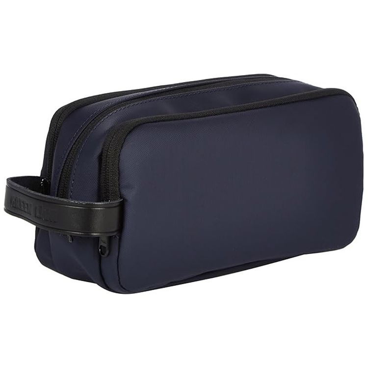 Green Lion Elegant Pouch with 600D Polyester & Leather Trim Material, Multifunctional Storage, Head Hang for Easy Carrying, Waterproof - Blue
