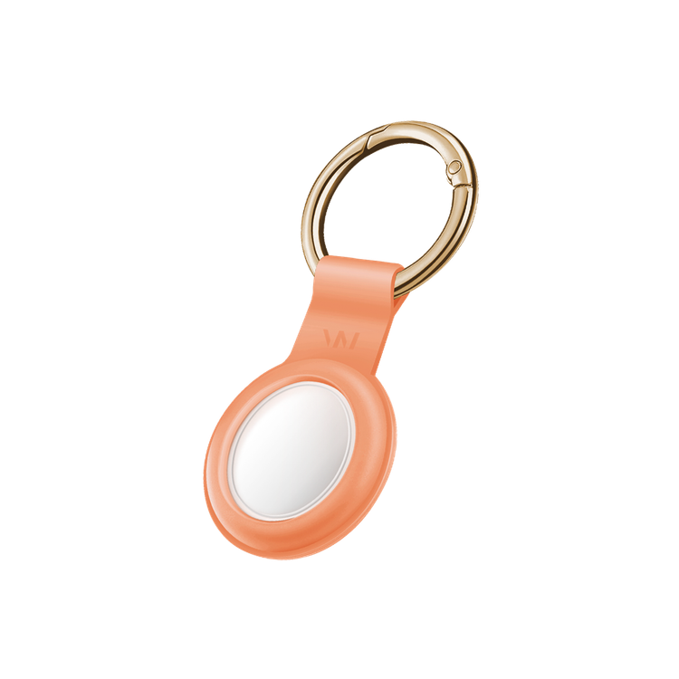 Viva Madrid Airtrax Flexo Silicone Case Compatible with AirTag, Portable Protective Skin Cover, Anti-Lost Holder with Key Ring Suitable for AirTag Bluetooth Tracker - Orange
