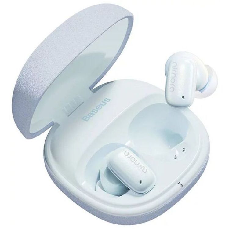 Baseus AirNora 2 True Wireless Earphones, Built-in Microphone, Noise-Free Experience, 30 Hours Battery Life, 10 m Bluetooth Range- Blue