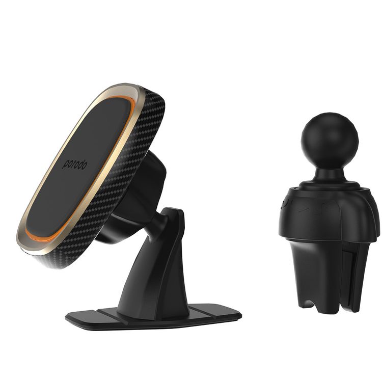 Porodo Air-vent & Stick-on Combo Mount - Gold