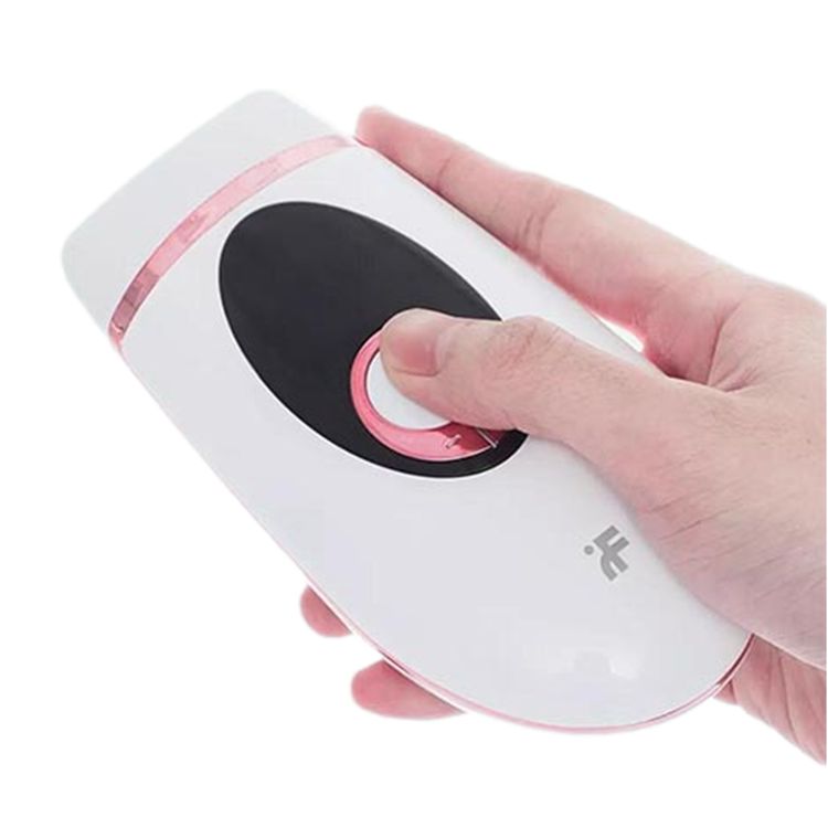 inFace IPL Hair Removal with 36W Output Power, 12V, 5 Gear Modes, 90000 Effective Flash Times, LCD Display, Automatic and Manual - White/Pink