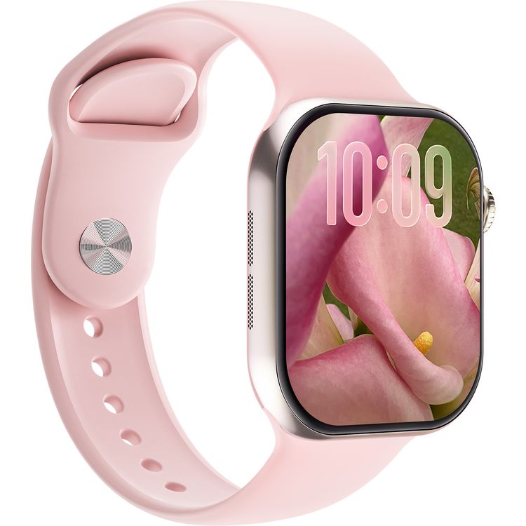 Green Lion Communicate Smart Watch with 2.07" IPS Dispaly, 380mAh Battery Capacity, Wireless Charging, AI Voice Assistant, 1GB Flash, 3-5 Days Working Time - Rose Gold