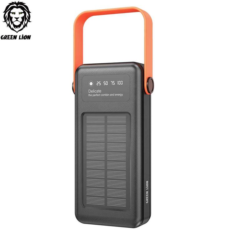 Green Lion Solar Portable Power Bank 30000mAh PD 20W QC3.0 - Black