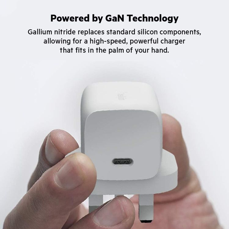 Power Adapter Belkin Power Adapter WCH002myWH USB-C Charger -White