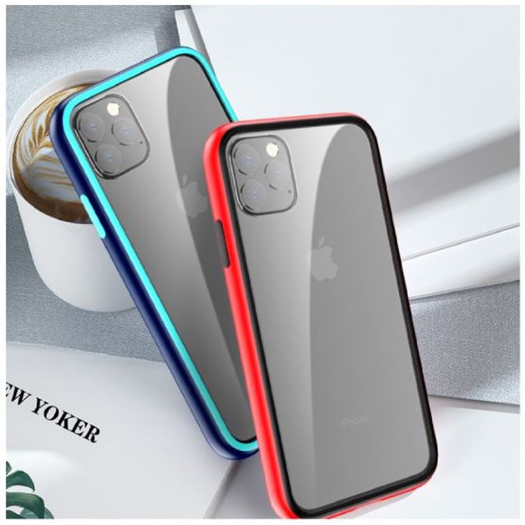 Comma Joy Elegant Anti-Shock Case for iPhone 11 (6.1"), Shock & Scratch Resistant, Shock & Drop Protection, Camera Protection, Easy Access to All Ports - Red