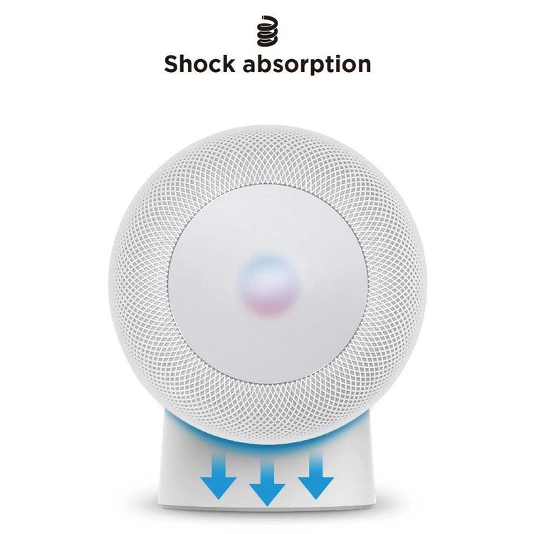 Elago HomePod Silicone Stand, Touch Control & LED Panel, Easy to Use, Supports Home Pod without Interrupting Sound Quality, Shock Absorbing, Ergonomically Designed - White