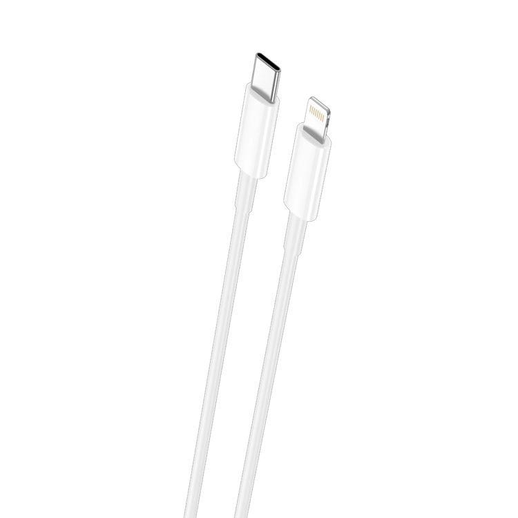 Porodo Blue Ultra-Quick Charger with 1m USB-C to Lightning Cable, USB-A & USB-C, 20W, 3A Output Current, 5V Output Voltage, Multi-Device Charging, Fast Charge Support - White
