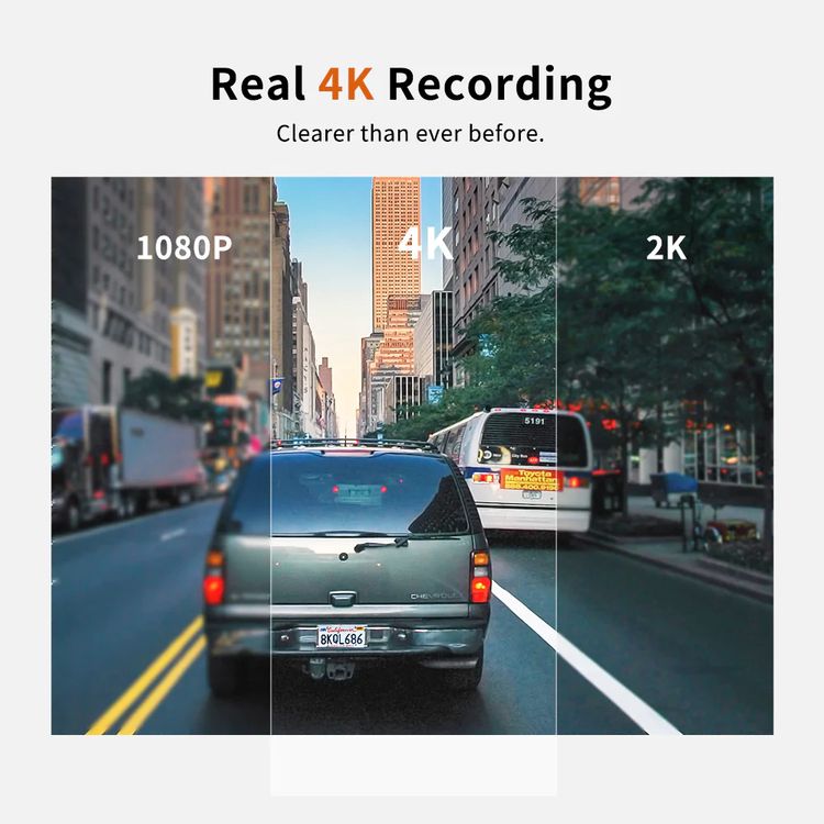 ThiEYE CarView4 Dual Lens 4K Mirror Dash Camera, Super Night Vision, G-sensor