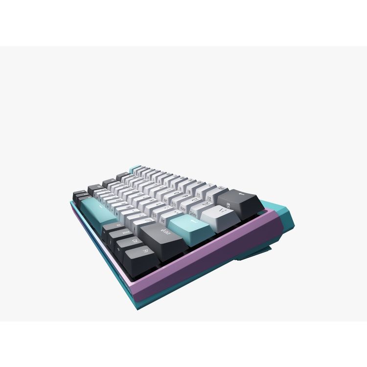 Durgod K330W Gateron Crystal Mechanical Wireless Keyboard Doubleshot PBT Profile (Red,BrownSwitch) - Blue/Purple/Gray