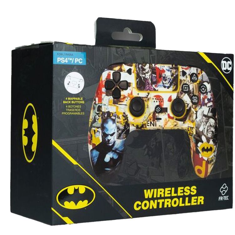 FR-TEC Comics Batman  Wireless Dualshock Controller for PS4 & PC - Black