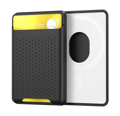 AhaStyle Shockproof Transparent TPU Case with Magnetic Multi Card Slot Wallet Compatible for iPhone 12 Pro Max (6.7") Scratch Resistance - Shock Absorption Back Cover - Black